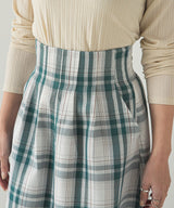ハイウエストチェックスカート