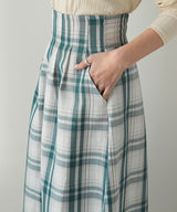 ハイウエストチェックスカート