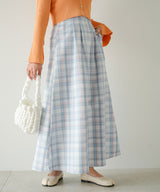 ハイウエストチェックスカート