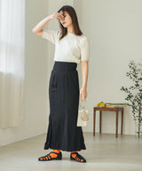 バイカラーハーフスリーブトップス【ニット】