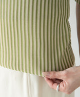 バイカラーリブニットトップス