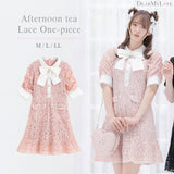 アフタヌーンティーレースビジューワンピース