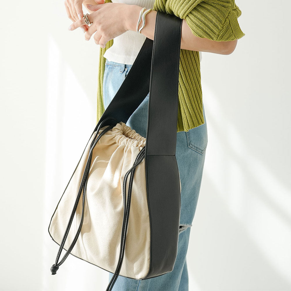 ワンハンドル巾着トートバッグ – レディースファッション通販の夢展望
