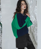 【新春セール】変形アーム前後差カラフルダンボールニット