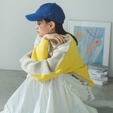 変形アーム前後差カラフルダンボールニット