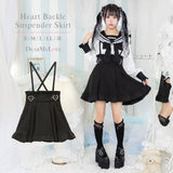 サイドキラキラハートバックルサススカート