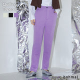 キルティングテーパードセンタープレスパンツ