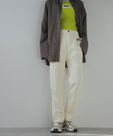 キルティングテーパードセンタープレスパンツ