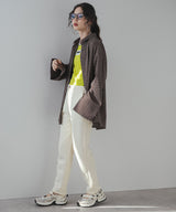 キルティングテーパードセンタープレスパンツ