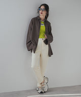 キルティングテーパードセンタープレスパンツ