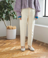 キルティングテーパードセンタープレスパンツ