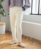 キルティングテーパードセンタープレスパンツ