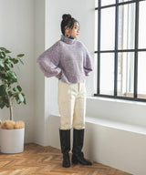 キルティングテーパードセンタープレスパンツ