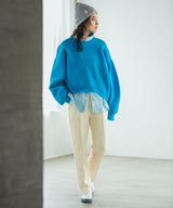 キルティングテーパードセンタープレスパンツ