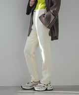 キルティングテーパードセンタープレスパンツ