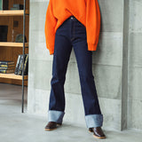 カットオフデザインセミフレアデニム