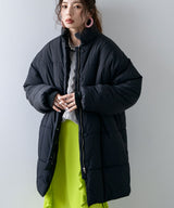 裏地配色ミドル丈中綿ブルゾン