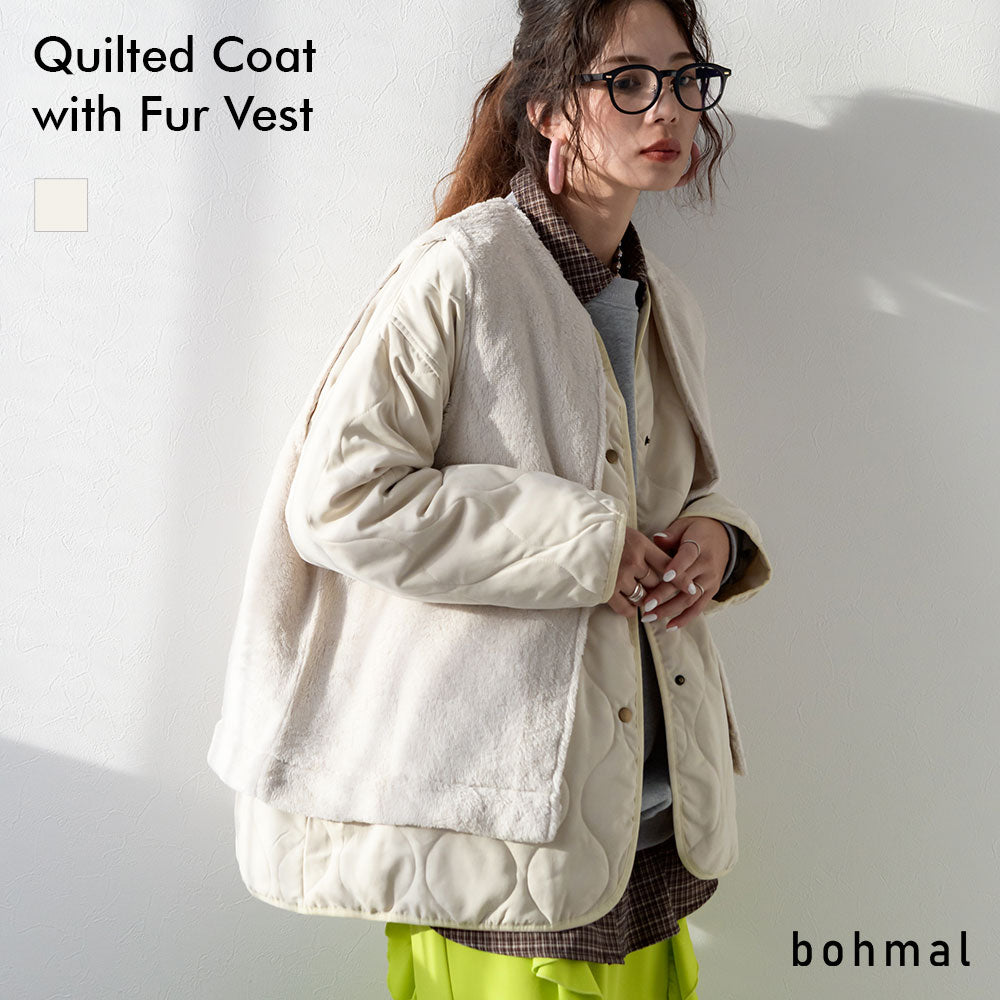 美品 ドレステリア モッズコート キルティングコート付き ベージュ 38