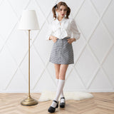 アソートチェック柄台形スカート