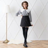 アソートチェック柄台形スカート