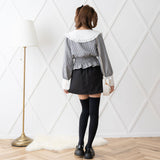 アソートチェック柄台形スカート