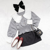 アソートチェック柄台形スカート