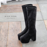 厚底ストレッチフィットロングブーツ【大きいサイズ有】