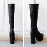 厚底ストレッチフィットロングブーツ【大きいサイズ有】