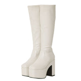 厚底ストレッチフィットロングブーツ【大きいサイズ有】