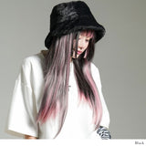 フェイクファーバケットハット