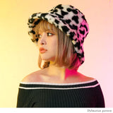 フェイクファーバケットハット