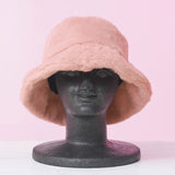 フェイクファーバケットハット