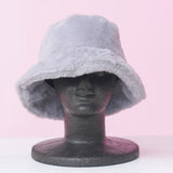 フェイクファーバケットハット