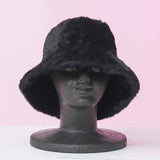 フェイクファーバケットハット