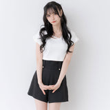 ドロップショルダーBOXショートトップス