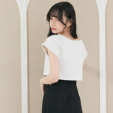 ドロップショルダーBOXショートトップス