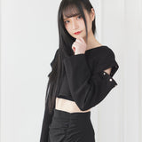 ドロップショルダーBOXショートトップス