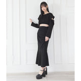 ドロップショルダーBOXショートトップス