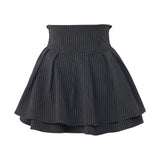 【ブラック(丈長含む)のみ定価】ハイウエストティアードスカパン