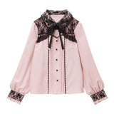 フリルボレロヨークレースリボンブラウス