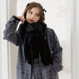 ふわほわフリンジマフラー