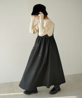 パフスリーブリブニット