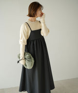 パフスリーブリブニット