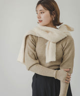 パフスリーブリブニット