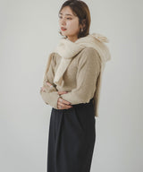 パフスリーブリブニット