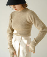 パフスリーブリブニット