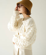 ぽこぽこ編みニットカーディガン