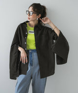 【メール便】ワイドスリーブオーバーサイズシャツ