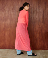 【メール便】配色メローシアーロングワンピース