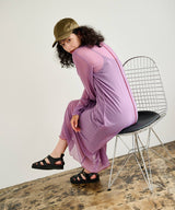 【メール便】配色メローシアーロングワンピース